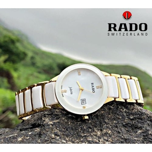 Rado centrix white gold couple watches