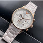 Emporio Armani Silicon rubber Belt White dial chronograph watch