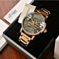 Emporio Armani Meccanico series gold chain men's watch