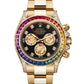 ROLEX DAYTONA RAINBOW WATCH ROSE GOLD MEN'S ANALOG WATCH