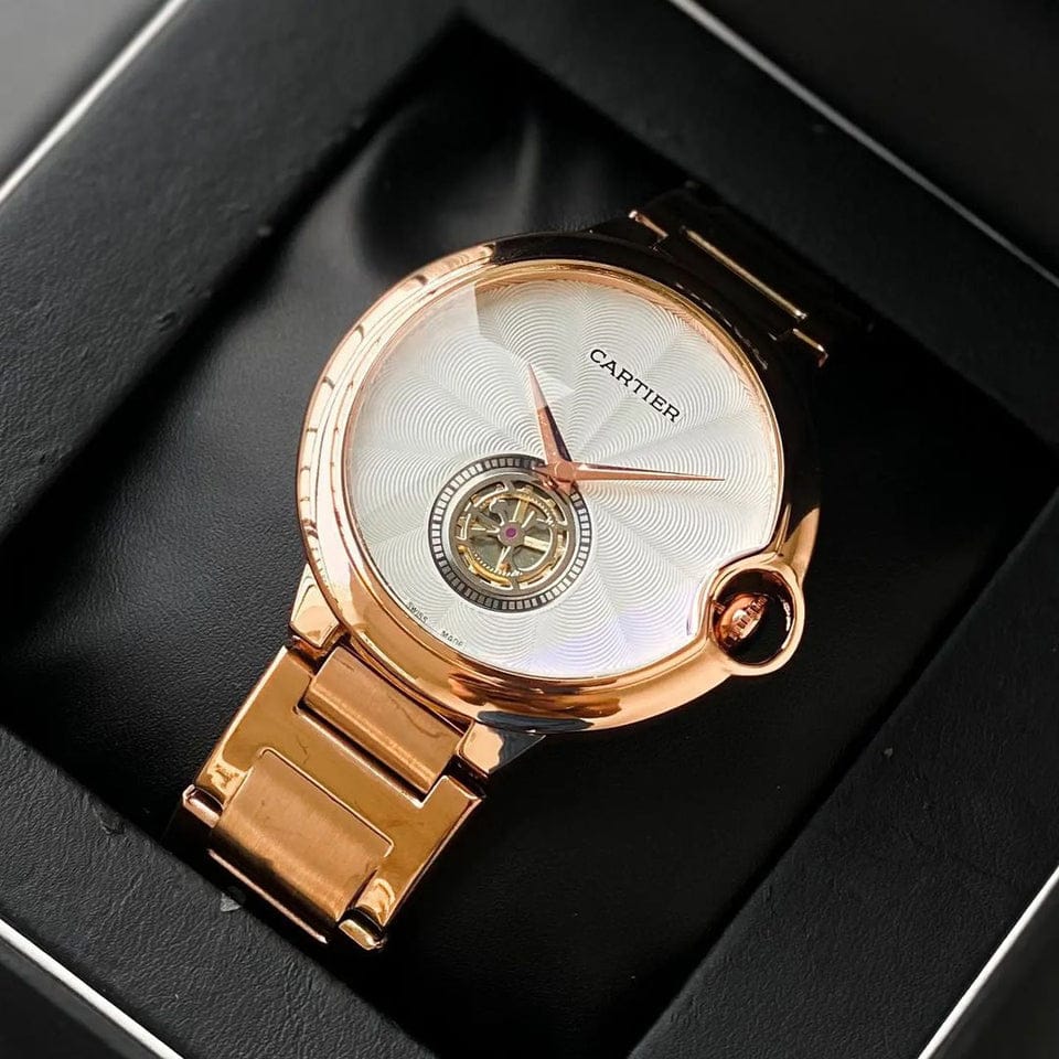 Cartier Rose Gold Balloon Watch for mens