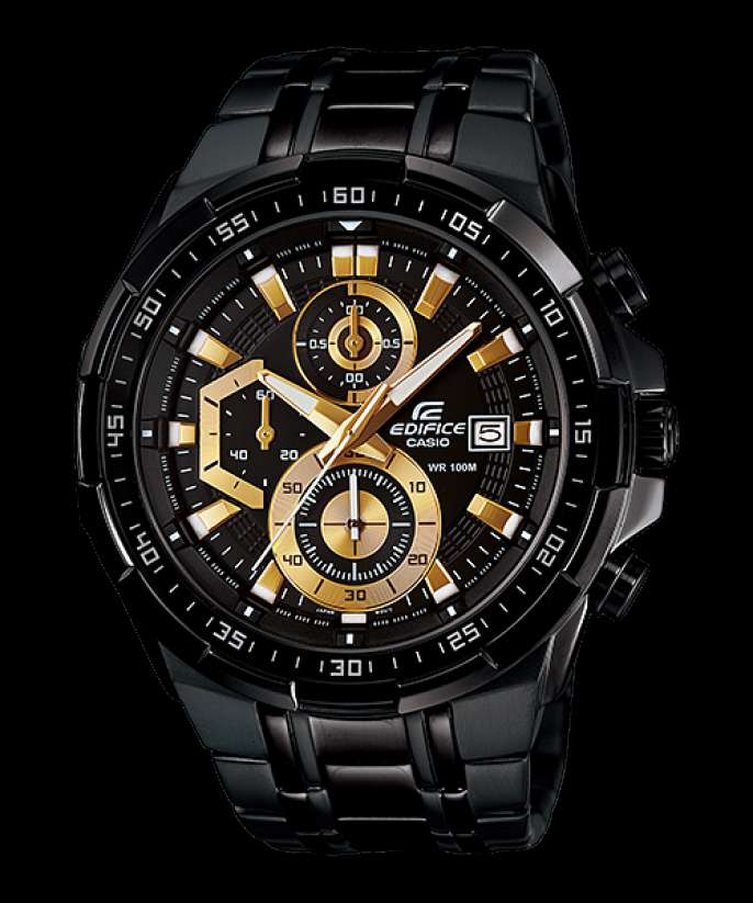 Edific Black dial stainless men's analog watch