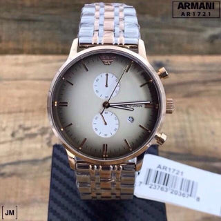 Emporio Armani rose gold stainless steel men's watch