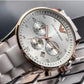 Emporio Armani Silicon rubber Belt White dial chronograph watch