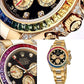 ROLEX DAYTONA RAINBOW WATCH ROSE GOLD MEN'S ANALOG WATCH