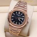 Patek Philippe Black Dial Metal Belt Men's Watch