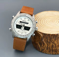 Fossil Stylish White Dial Chronograph Leather Belt Timening Analog Men's Watch